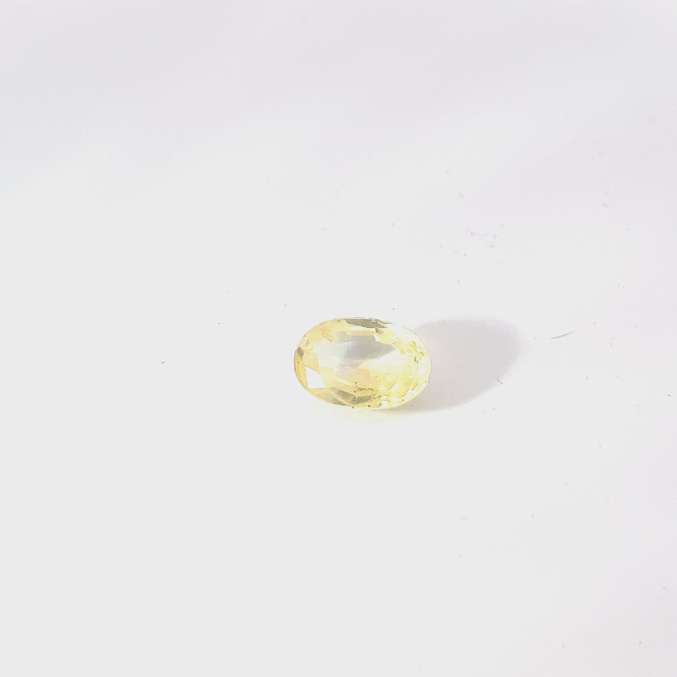 9.97CT YELLOW NATURAL SAPPHIRE TRANSPARENT OVAL GIA