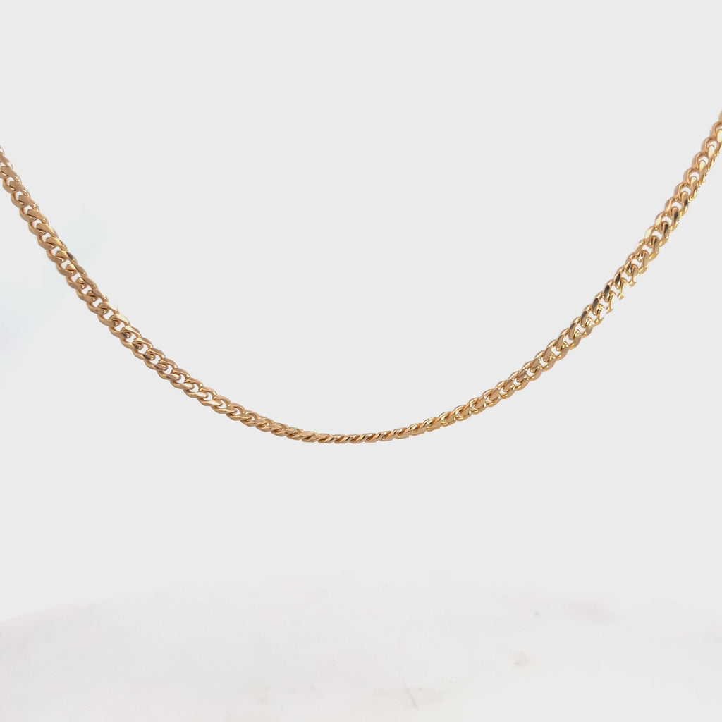 14k Yellow Gold 20.9 gram Micro Cuban Chain 24"inch 3mm
