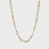 Ladies 14k gold Braided Paperclip Chain Necklace