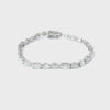 18K  WHITE GOLD 9.52CT FGVS2 MUILTI SHAPE EMERALD, OVAL, PEAR,  PRICESS CUT AND MARQUISE  7" BRACELET