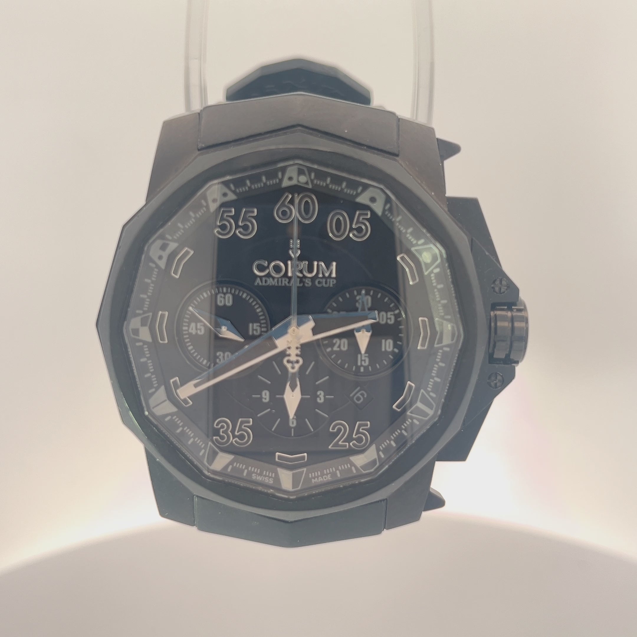 Pre-Owned Corum Admirals Cup LE 999 Watch 01.0045 Black on Black