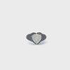 Ladies 18k white gold Black and white diamond heart ring