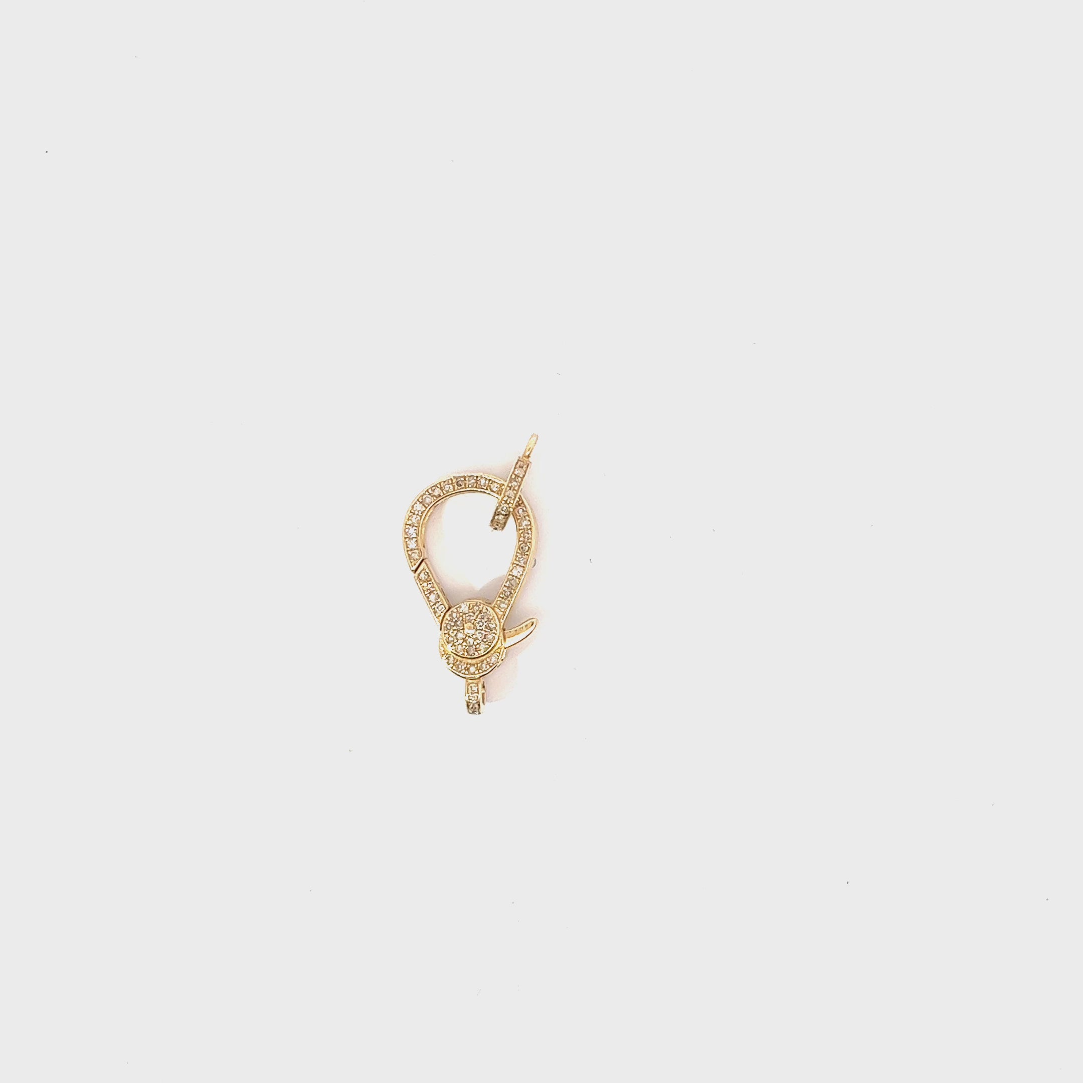 14k Yellow Gold .65CT LOBSTER CLASP CHARM 15X25MM 4.5 gram