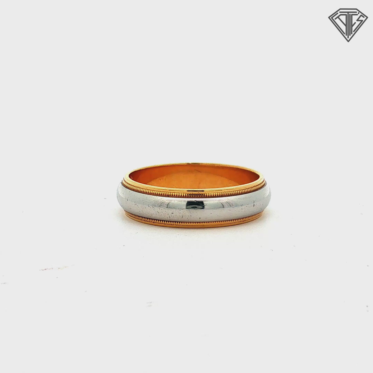 Pre-Loved Tiffany & Co. Platinum/ 18k Yellow Gold Men Wedding Band Size 11 .5   6mm   11.4 gram