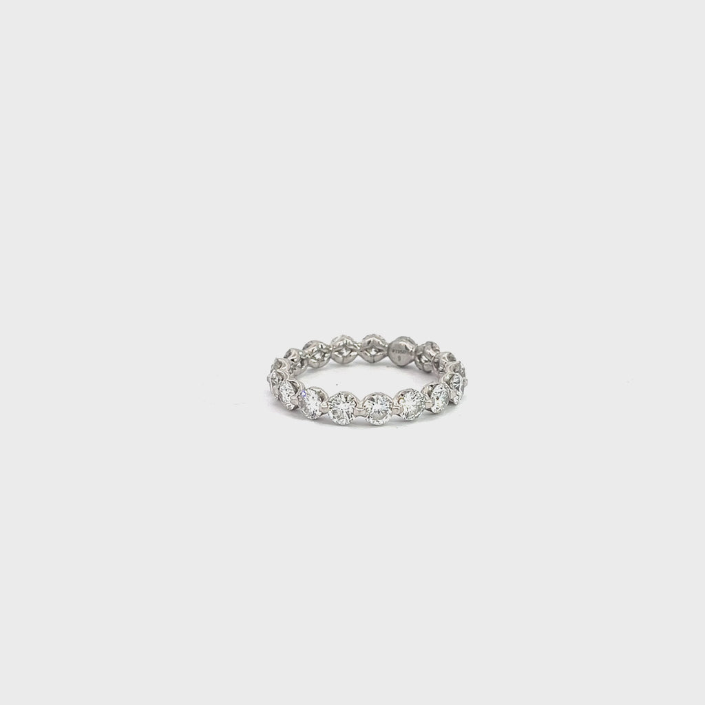 Platinum 2.50ct F VVS1 Round  Diamond Eternity Band