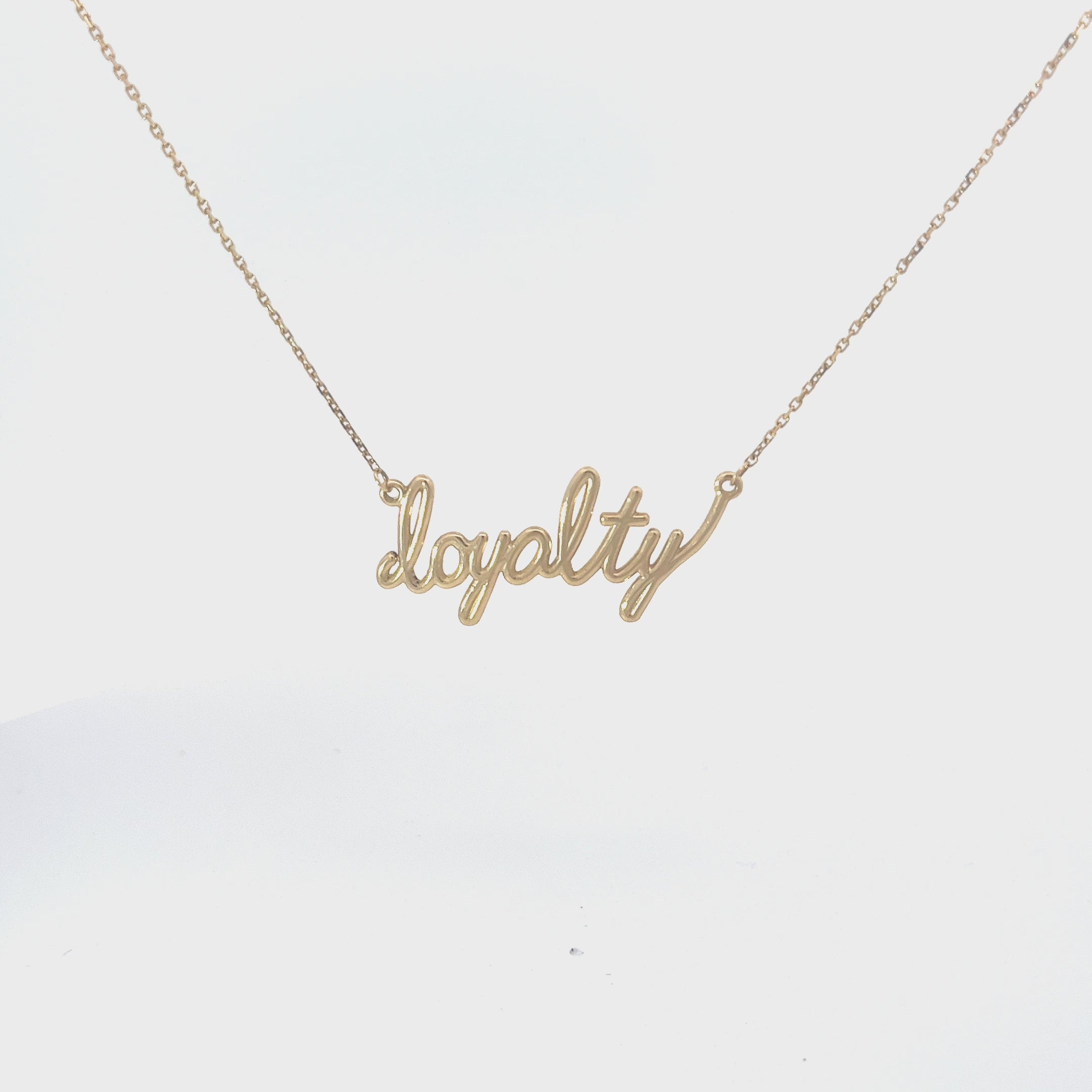 Ladies 14k yellow gold Loyalty Necklace