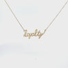 Ladies 14k yellow gold Loyalty Necklace
