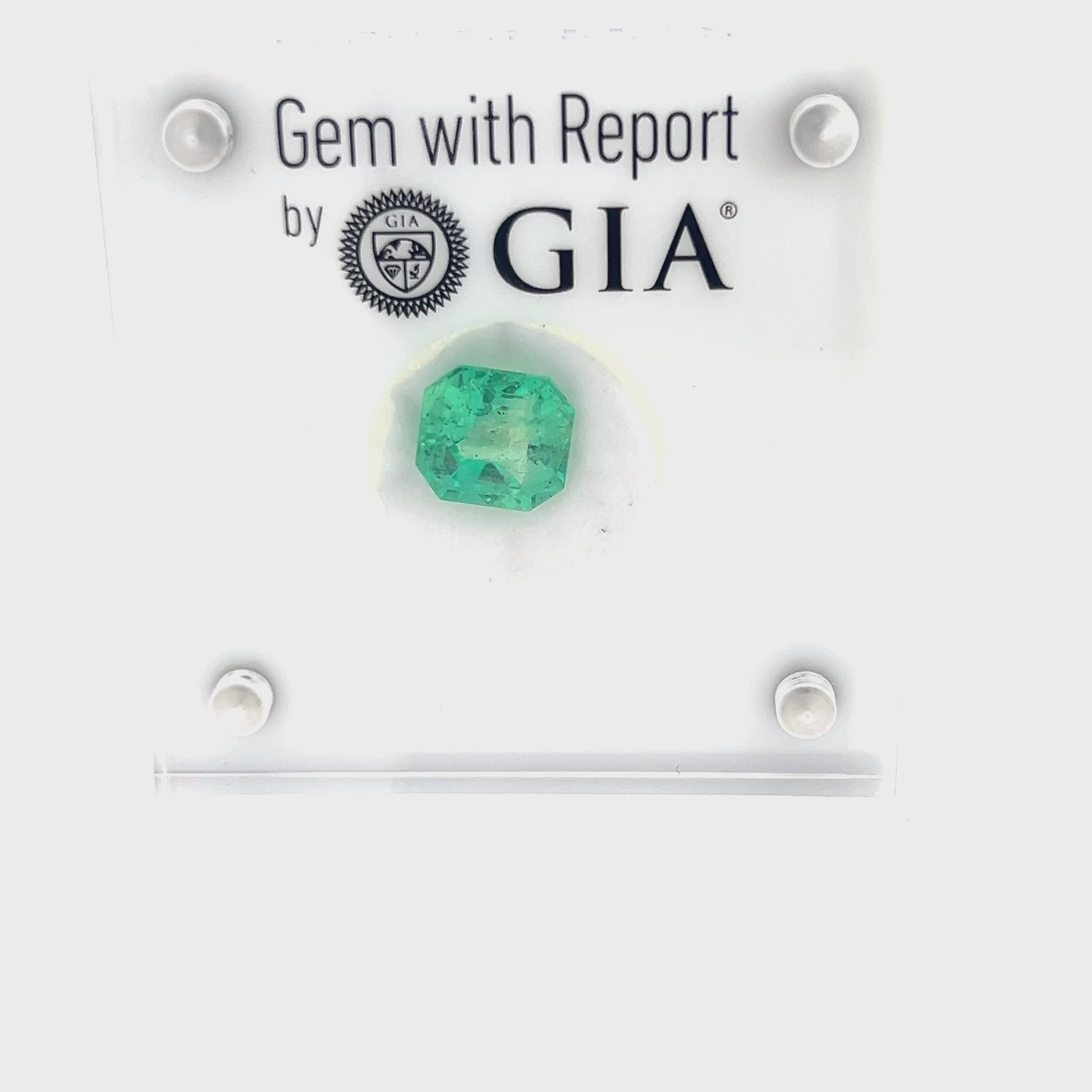 4.26ct Octagonal Emerald Colombia Natural F 2 Loose Stone Certified By GIA#6237423285