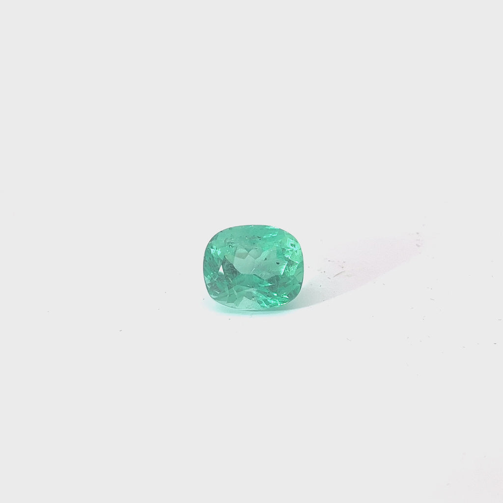 18.46CT CUSHION GREEN COLOMBIA EMERALD