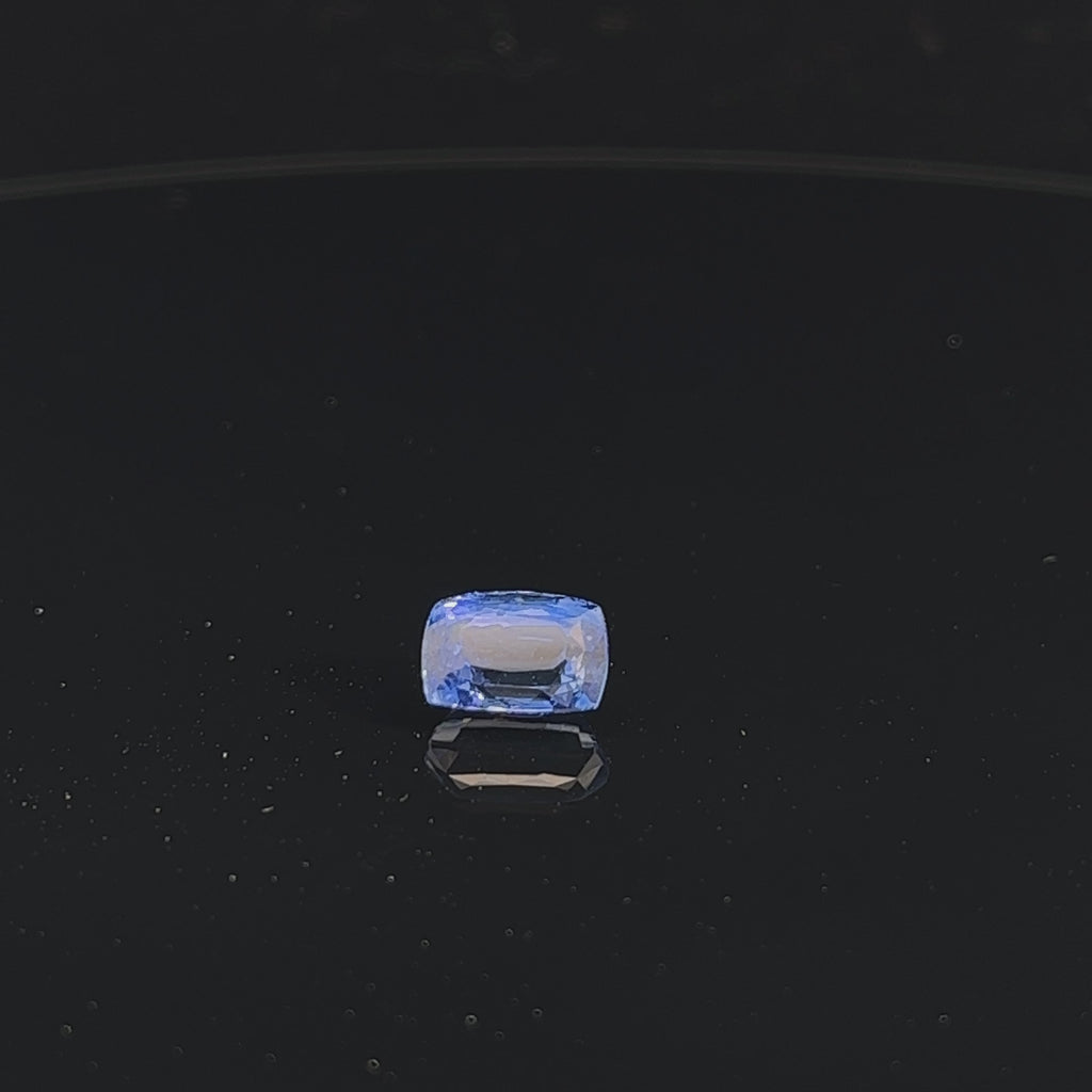 2.68CT CUSHION BLUE SAPPHIRE MODIFIED BRILLIANT CUT TRANSPARENT  GIA CERTIFIED #5201580967
