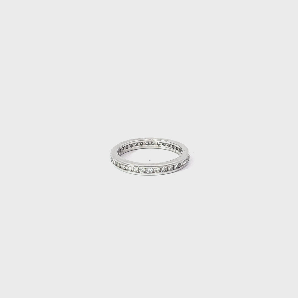 14k white gold 1.00CT G SI1 Round Diamond Eternity ring