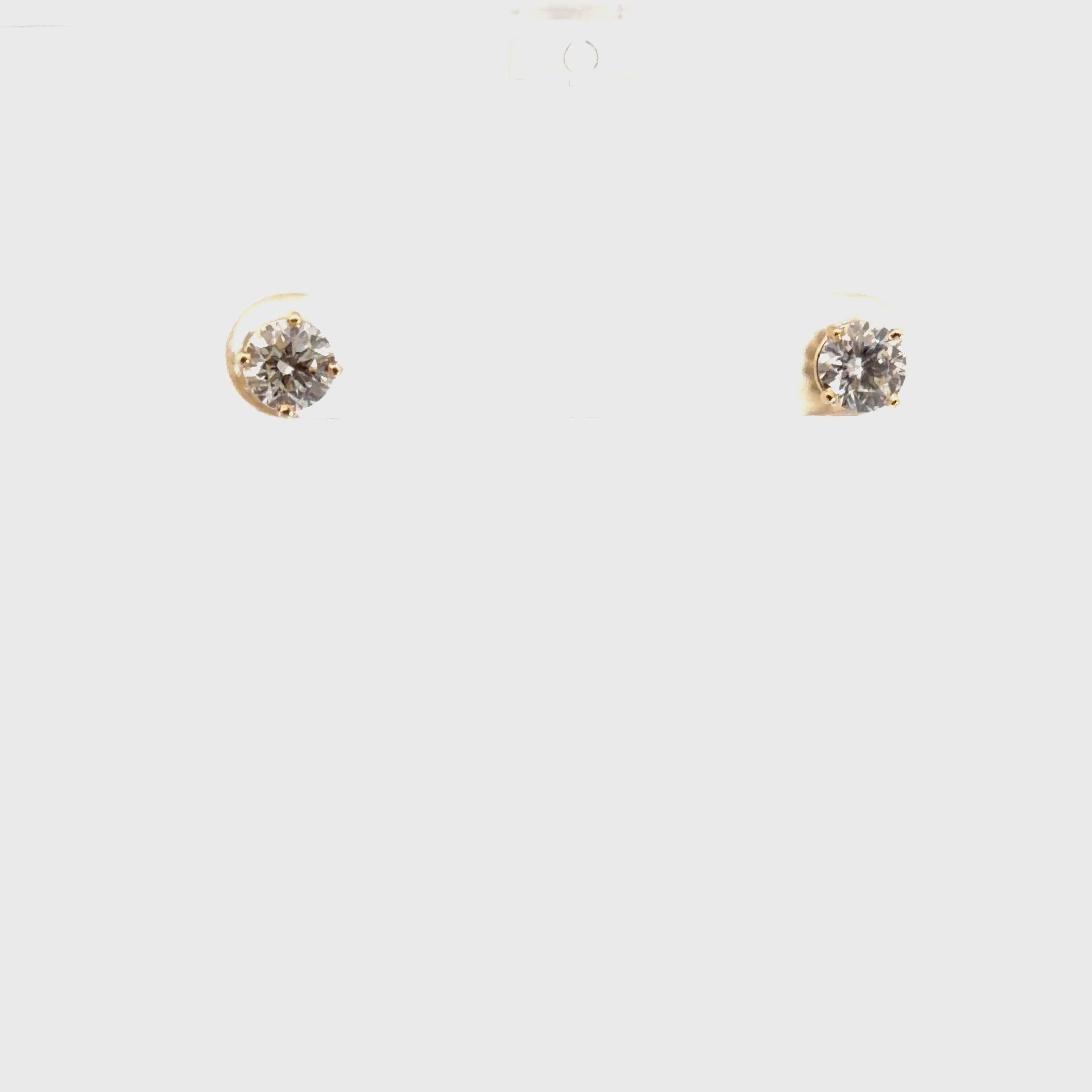 14k Yellow Gold 1.45ct H / I SI1/ SI2 Round Diamond Stud Earrings