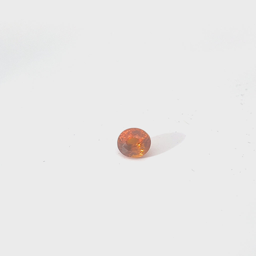 3.13cts GIA Certified Round Brilliant Orange Sapphire