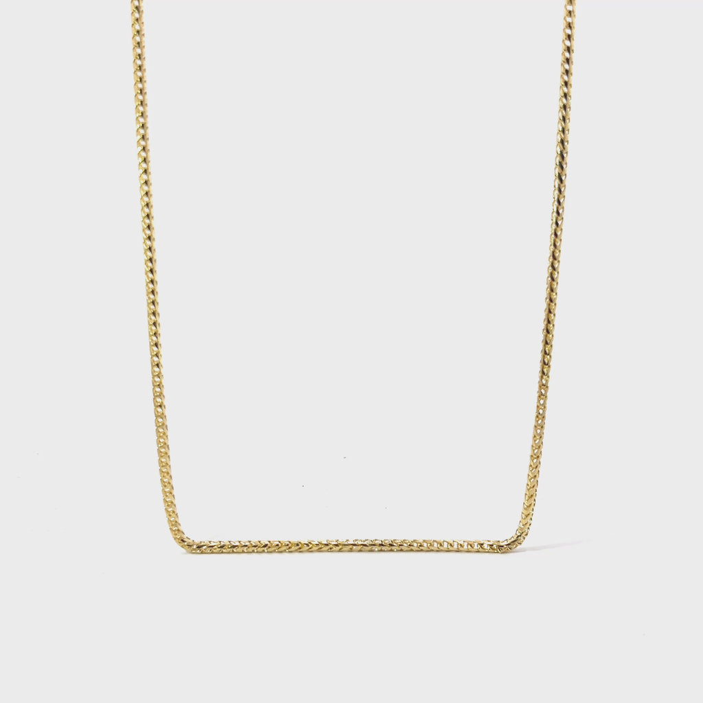 14k Yellow Gold 14.0 Gram Wheat Necklace 24"inch 2mm