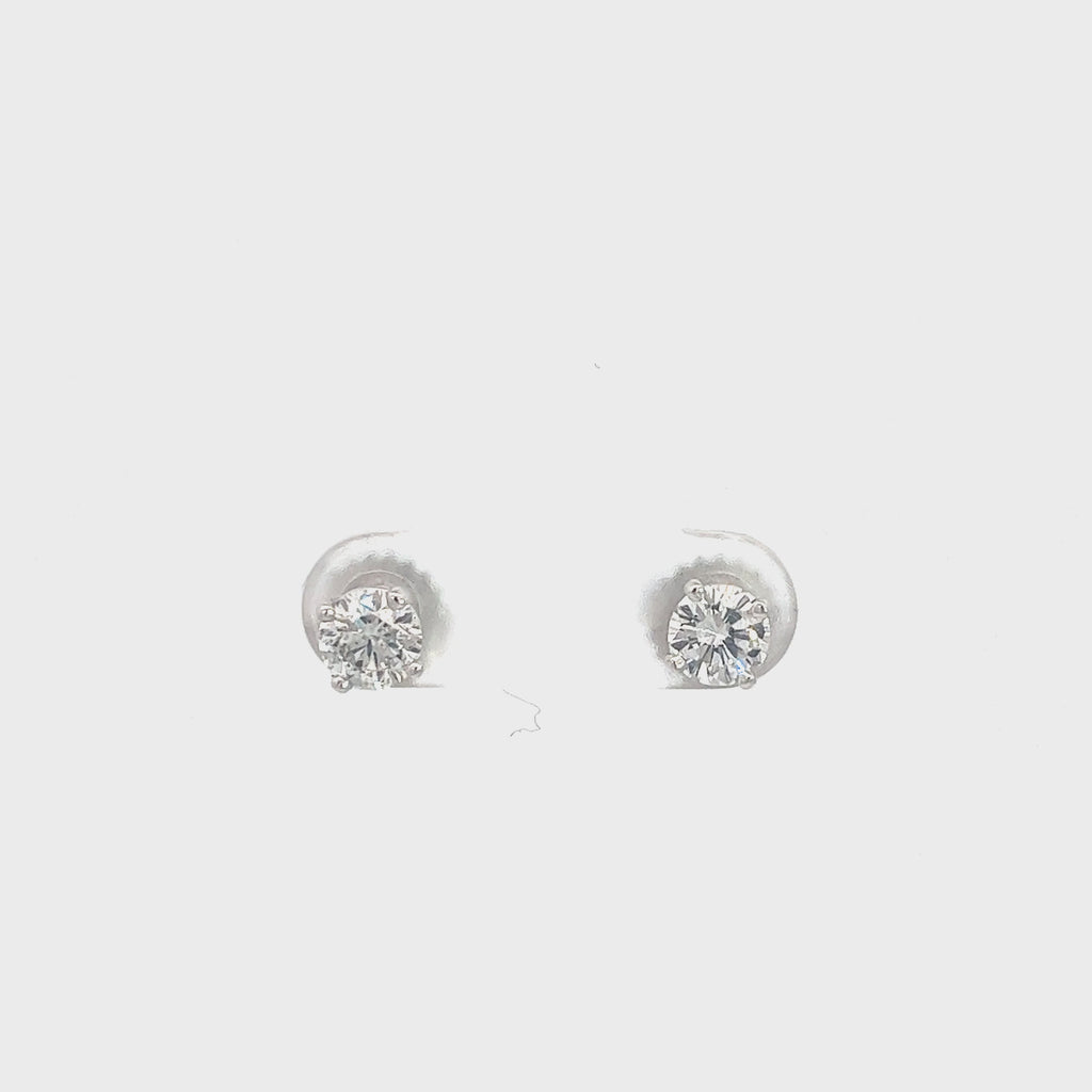 14K WHITE GOLD 1CT G SI1 ROUND DIAMOND STUDS