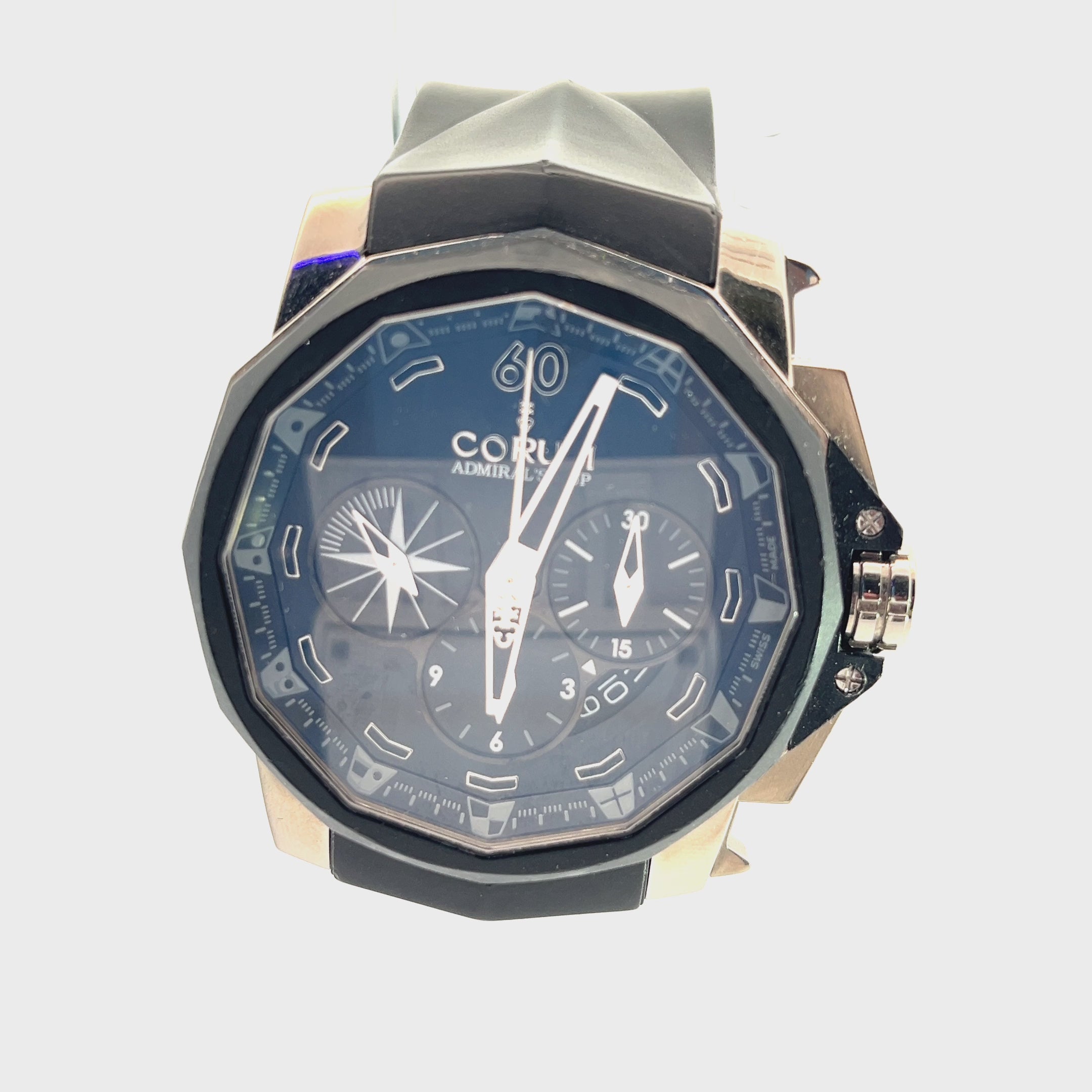 Corum Admirals Cup Chronograph 48mm Limited Steel Automatic Watch (2242649) B014/750 Pre-Owed