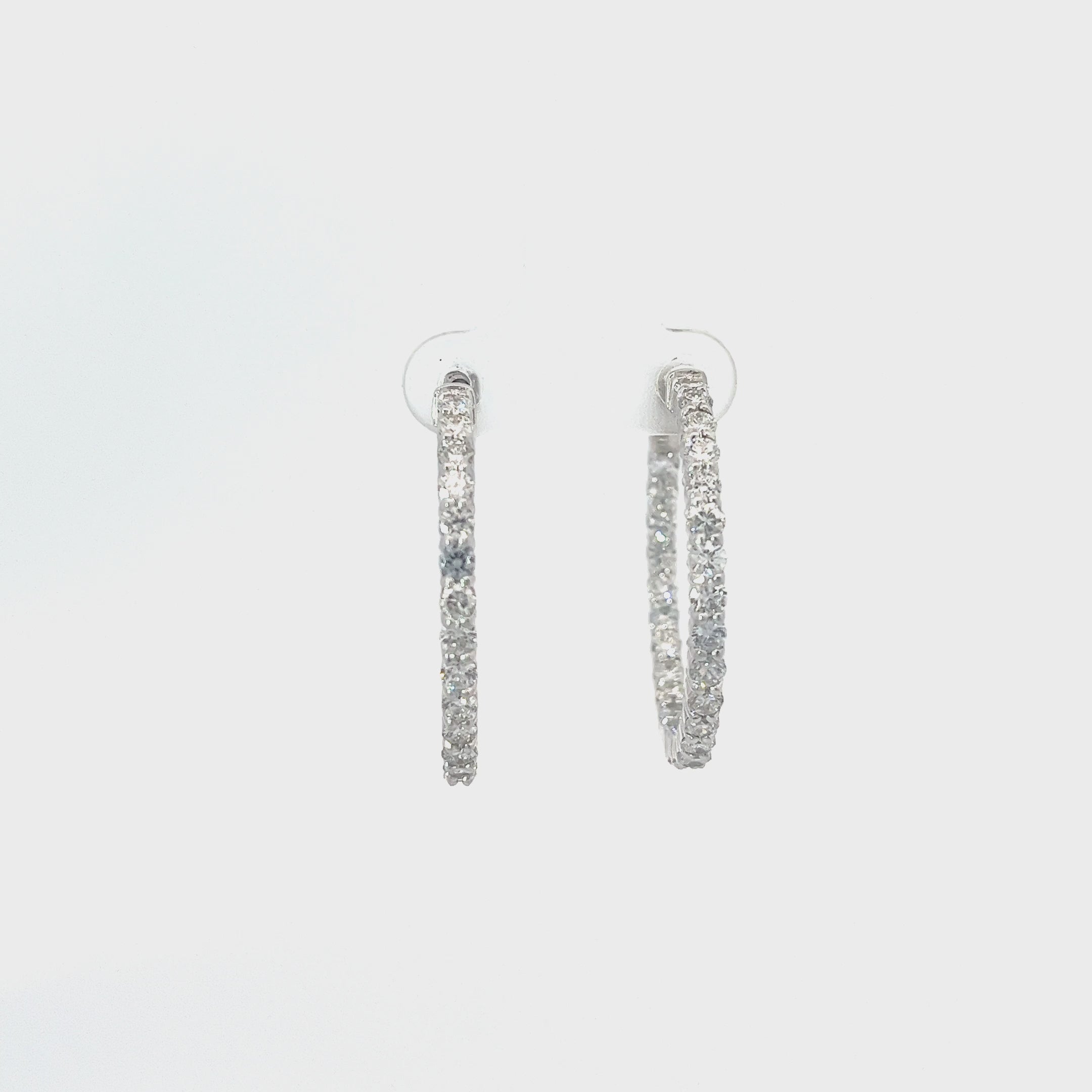 14KW 3.60CT FVS2 1/2 INCH IN/OUT DIAMOND HOOPS