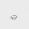 Platinum 1.02ct G SI1 Princess Cut Diamond and .38ct F VS2  Round Engagement Ring Certified by GIA #14604486