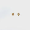 14k yellow gold Trillion shaped diamond stud earrings