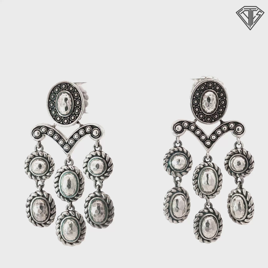 Pre-Loved John Hardy JAI Sterling Silver Kalahari Chandelier Earrings