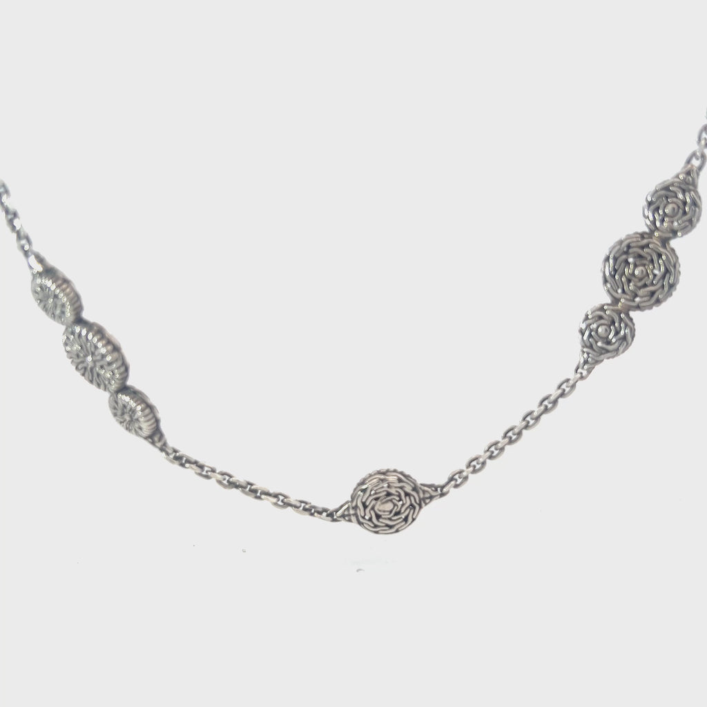 Vintage JOHN HARDY Flower Sterling Silver 36” 63.7g Necklace
