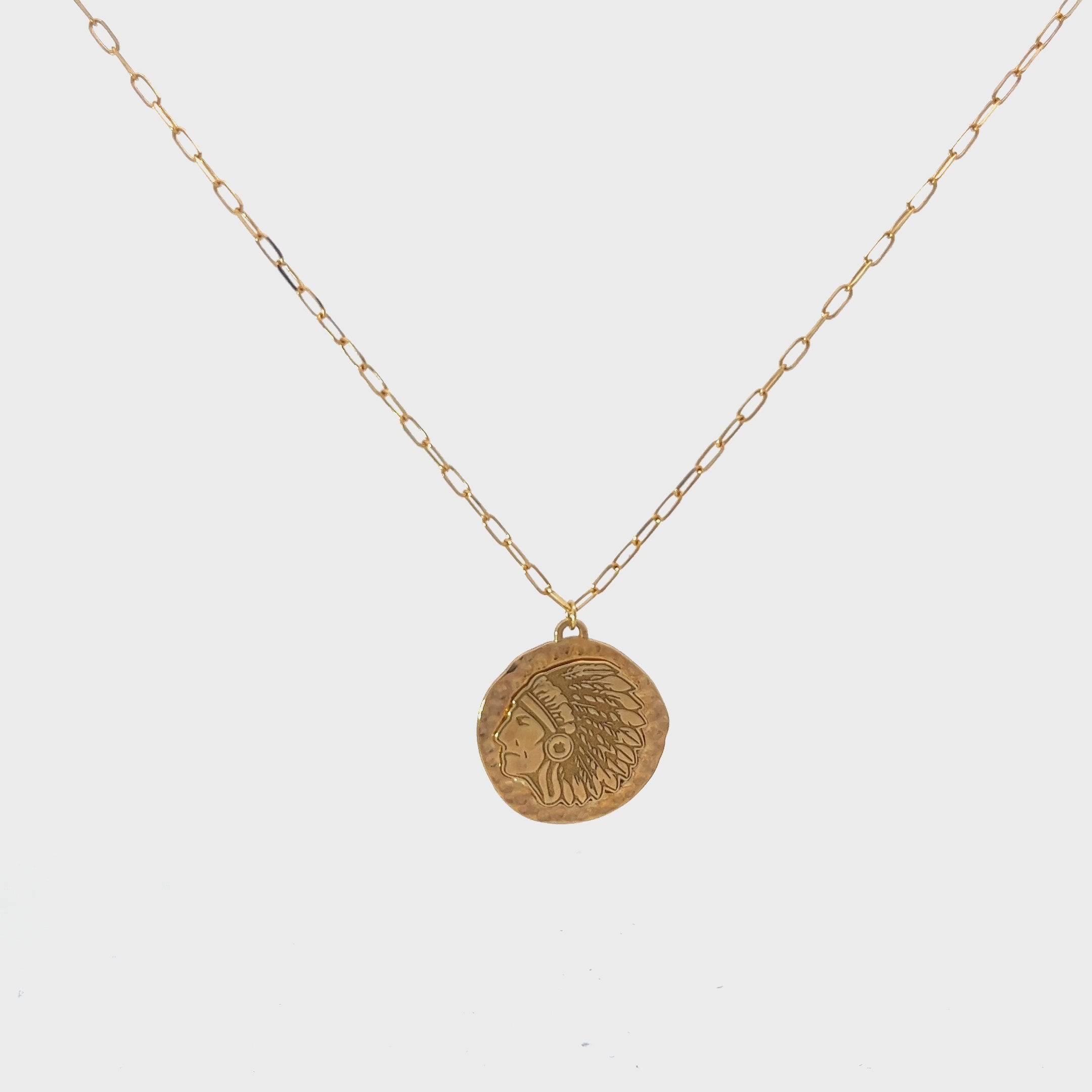 14k Yellow Gold National American Necklace