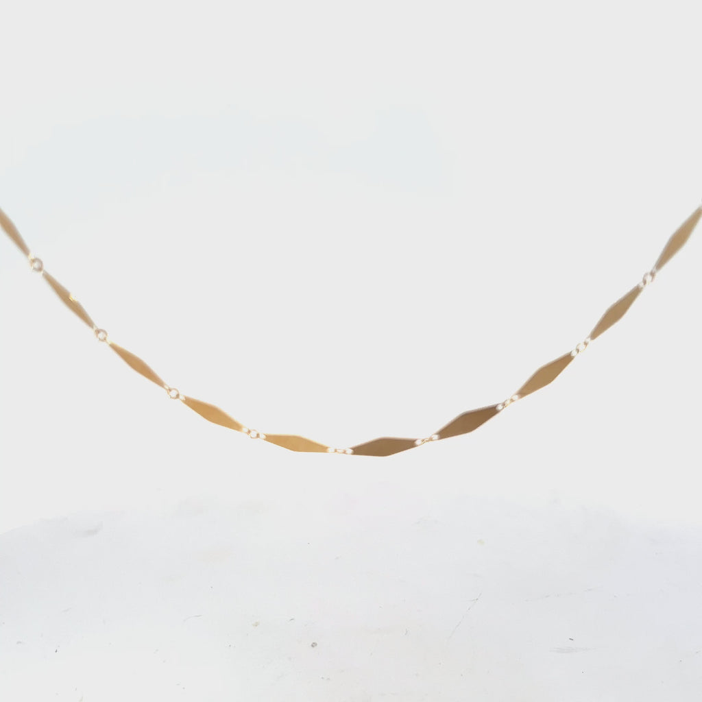 14k Yellow Gold Mirror Finish Gold Necklace 18" inch 1.6 gram