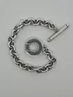 Pre-Owned Tiffany & Co. Sterling Silver Toggle Link Charm Bracelet