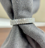 Ladies 18k White Gold 3 Row Diamond Eternity ring