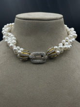 Load image into Gallery viewer, Ladies Vintage Pearl and Diamond Necklace