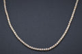 Men's 14k Yellow Gold Diamond Tennis Necklace