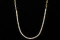 14k Yellow Gold 3.00ct G SI1 Round Diamond Half Tennis with Paperclip Necklace
