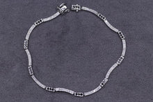 Load image into Gallery viewer, Ladies 14k White Gold White and Black Diamond bracelet