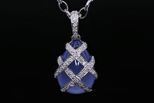 Load image into Gallery viewer, Ladies 14k White Gold Faberge Diamond Egg