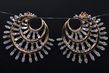 Load image into Gallery viewer, Ladies 18k Rose Gold Diamond Hoop Earrings