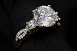 Ladies 18k Rose Gold Diamond Engagement ring