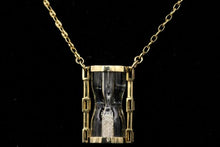 Load image into Gallery viewer, Ladies 18k Yellow Gold Vintage Diamond Hour Glass Necklace