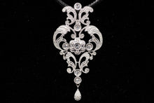 Load image into Gallery viewer, Ladies 14k White Gold Rose Cut Diamond Necklace