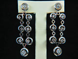 Ladies 18k White Gold Diamond Chandelier Earrings