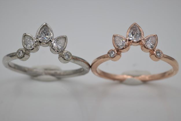 Ladies 14k Rose Gold Diamond Accent ring