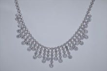 Load image into Gallery viewer, Ladies 14k White Gold Diamond Necklace