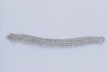 Load image into Gallery viewer, Ladies 18K White Gold 5 stran Diamond Tennis Bracelet
