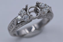 Load image into Gallery viewer, Ladies 14k White Gold Diamond Semi Mount ring